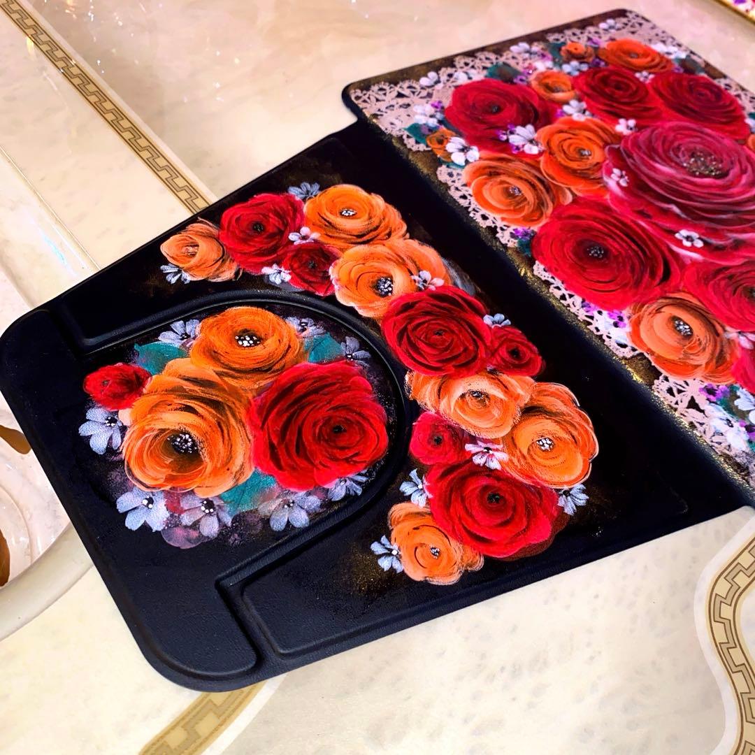 お持ち込み8点　薔薇　手描き　トールペイント