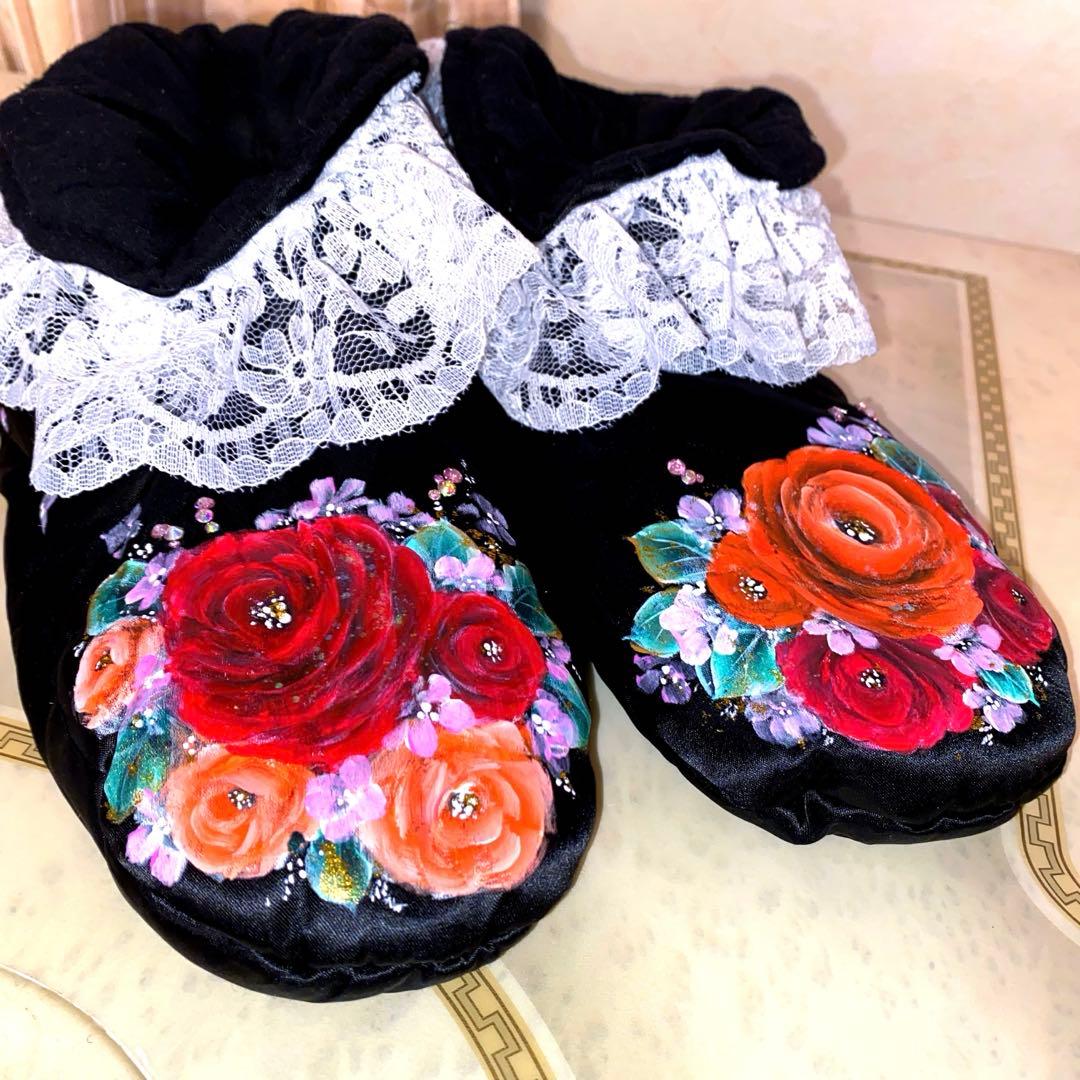 お持ち込み8点　薔薇　手描き　トールペイント