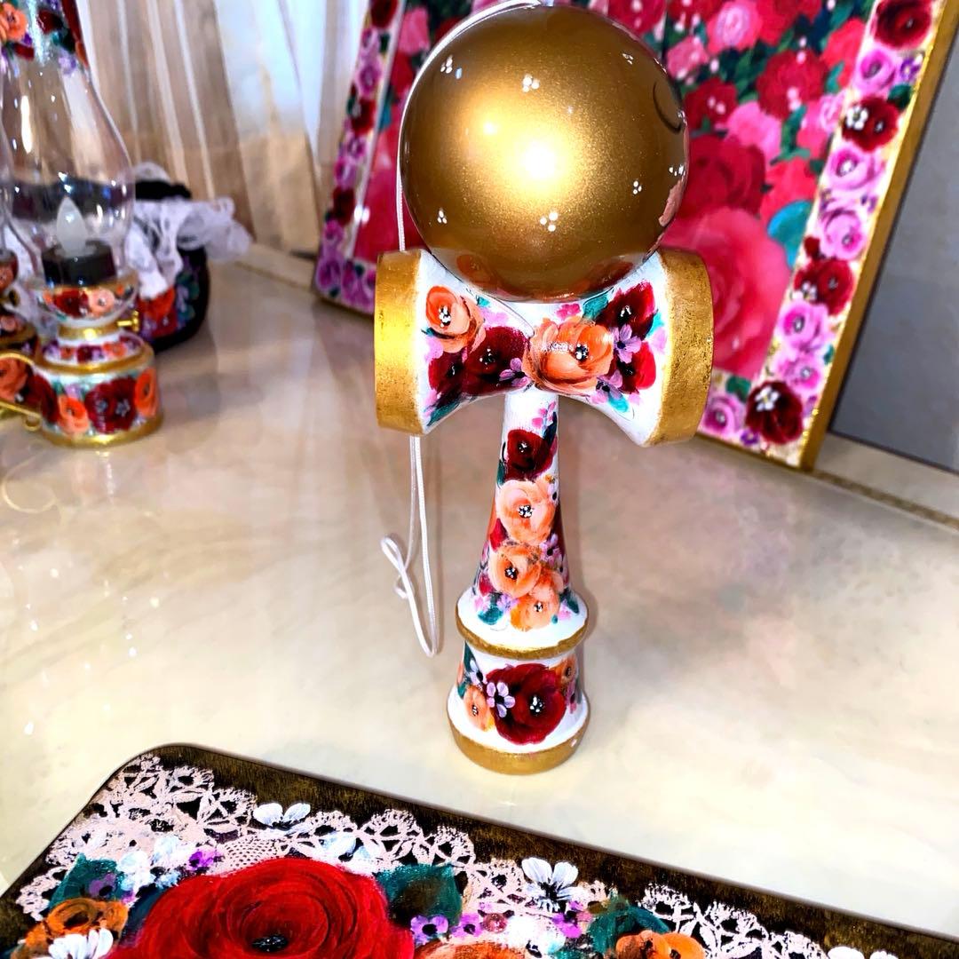 お持ち込み8点　薔薇　手描き　トールペイント