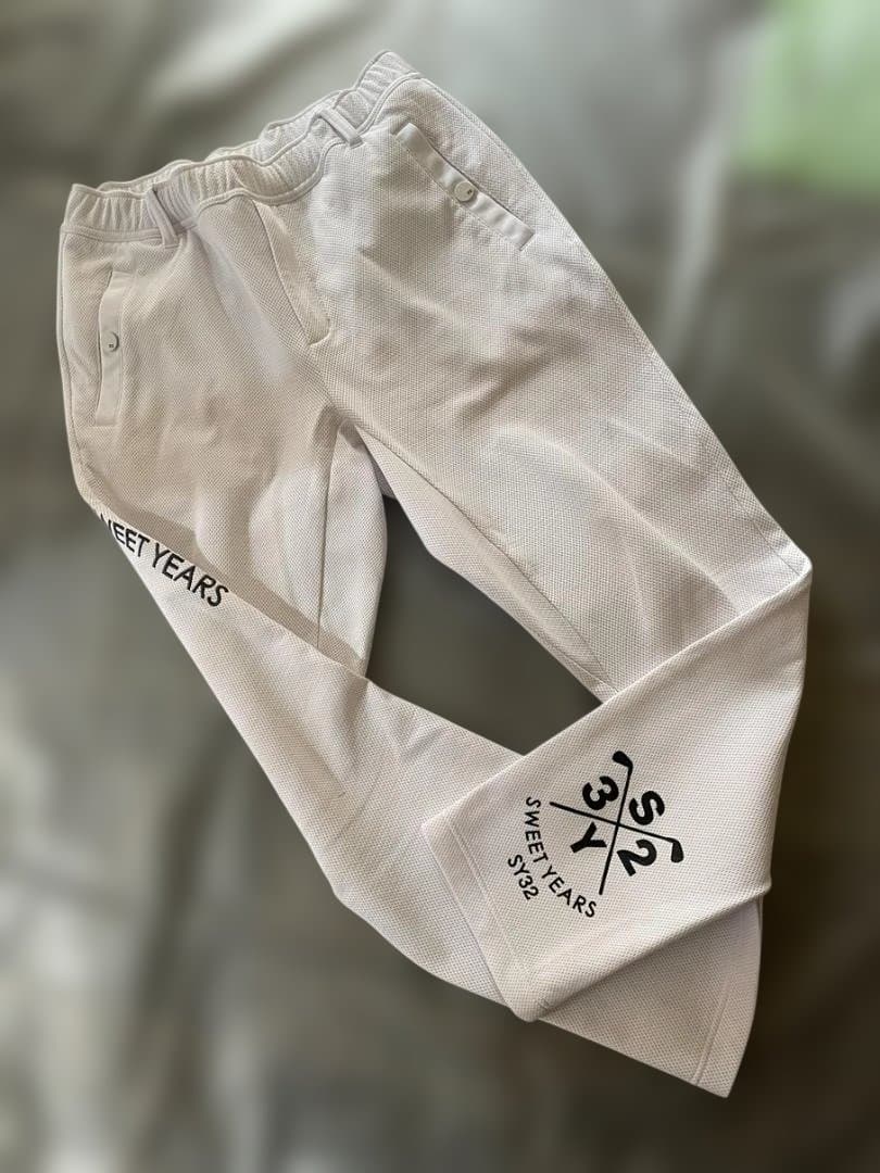 SY32　SWEET YEARS メッシュホワイトパンツ Lサイズ
