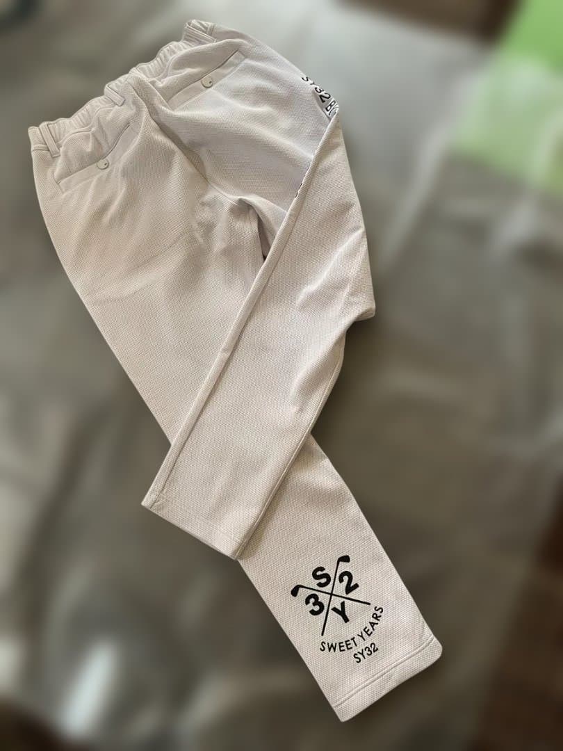 SY32　SWEET YEARS メッシュホワイトパンツ Lサイズ