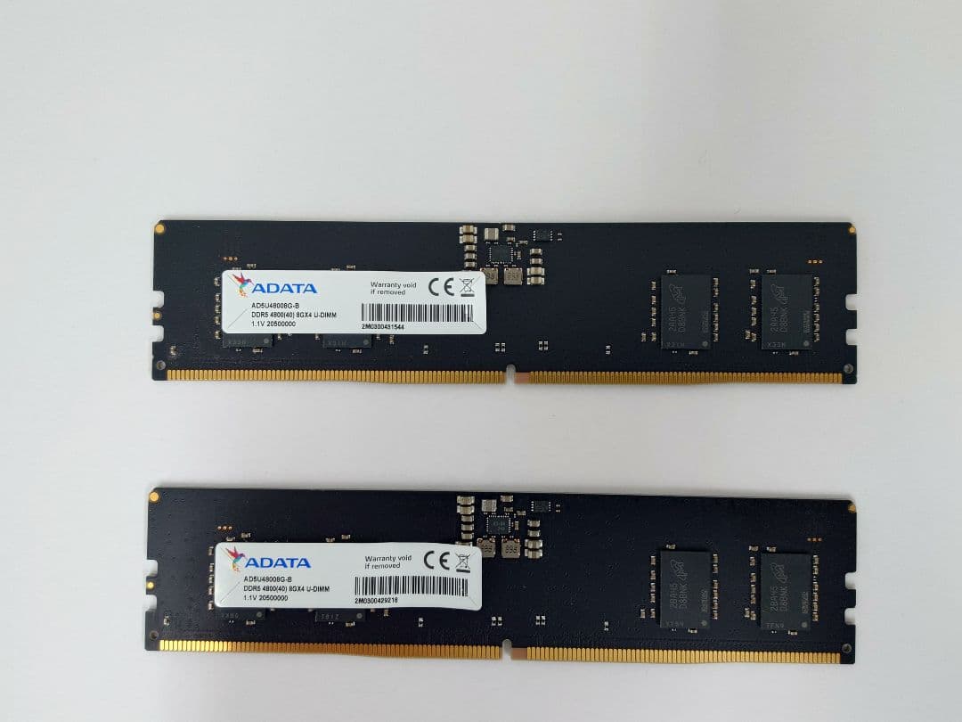 ADATA DDR5-4800 16GB (2x8GB) デスクトップ用メモリ