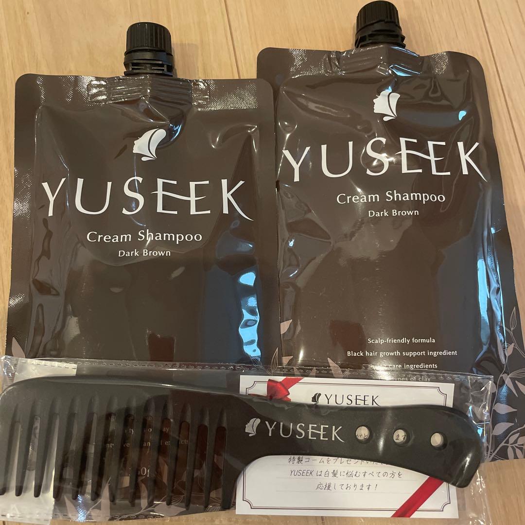 YUSEEK Cream Shampoo Dark Brown 2パック
