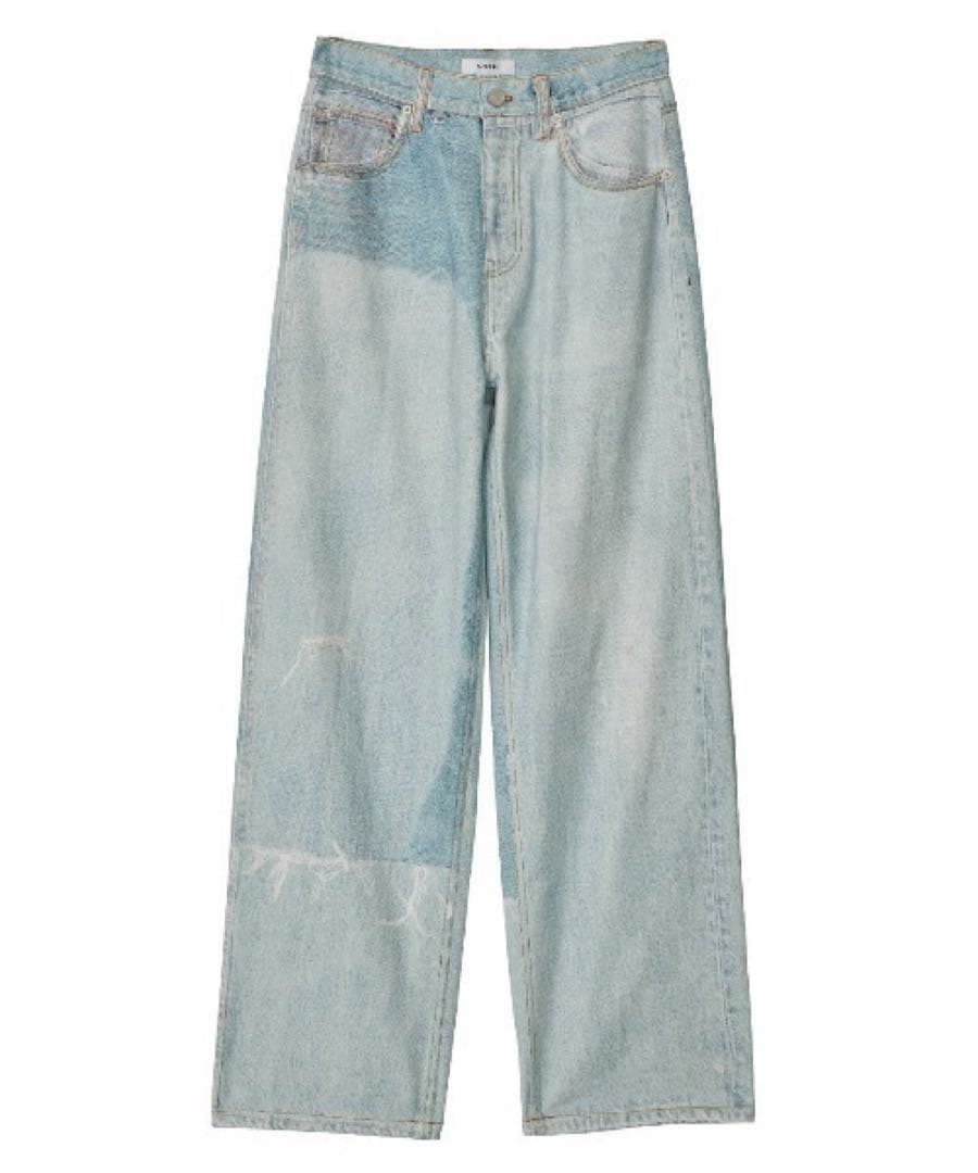 パンツ TROMPE L'OEIL DENIM PANTS