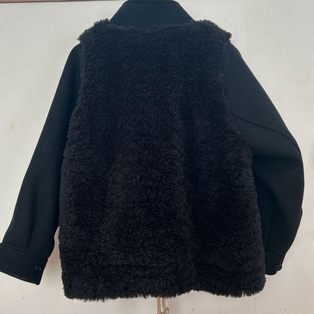 ジャケット・アウター HYKE DOUBLE FACE FAUX SHEARLING DUFFEL