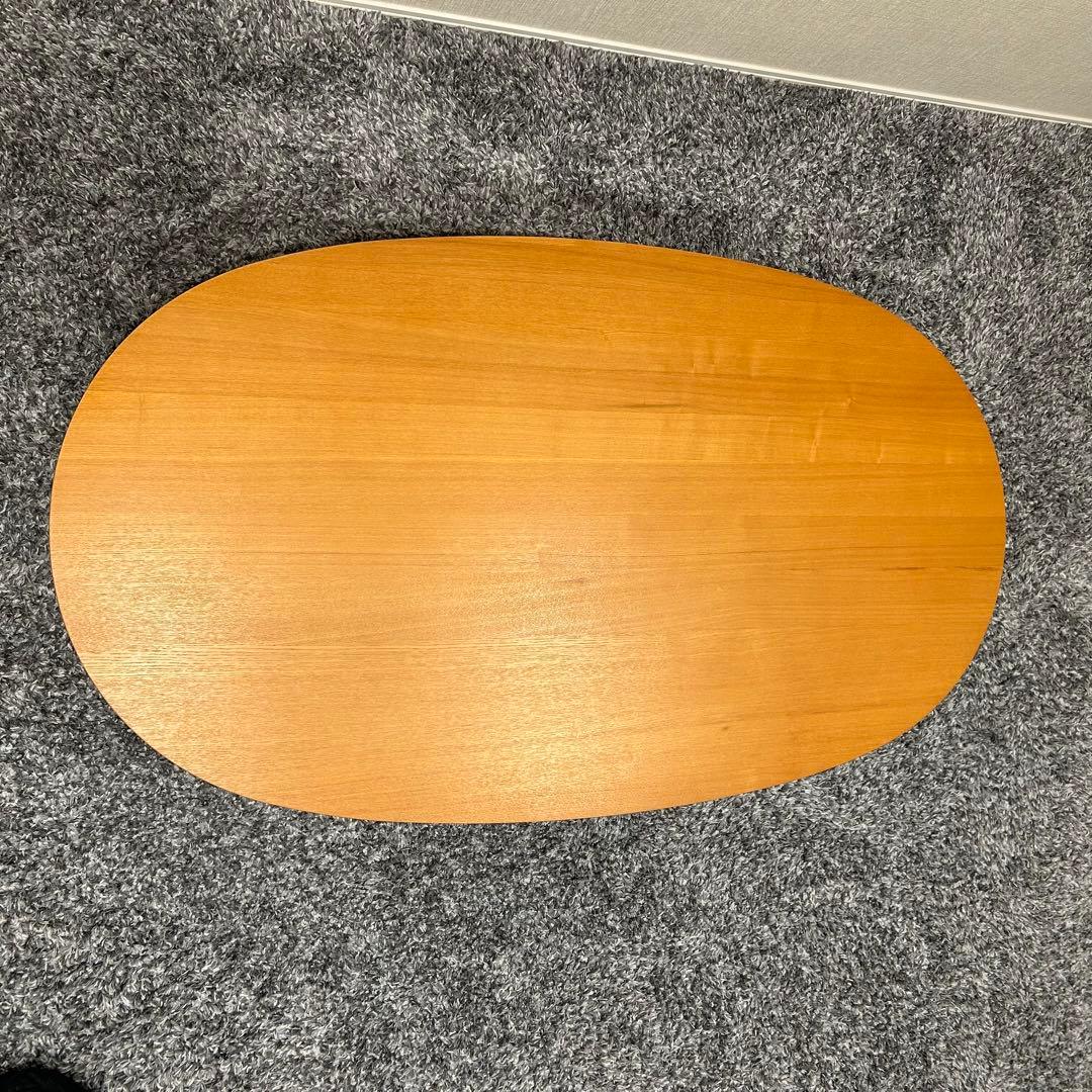 無印良品　テーブル　楕円形こたつ本体　タモ材曲木脚