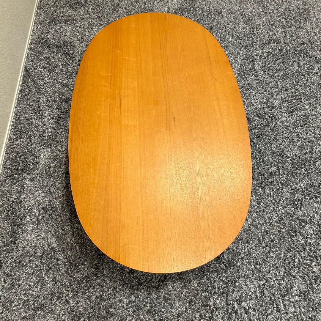 無印良品　テーブル　楕円形こたつ本体　タモ材曲木脚