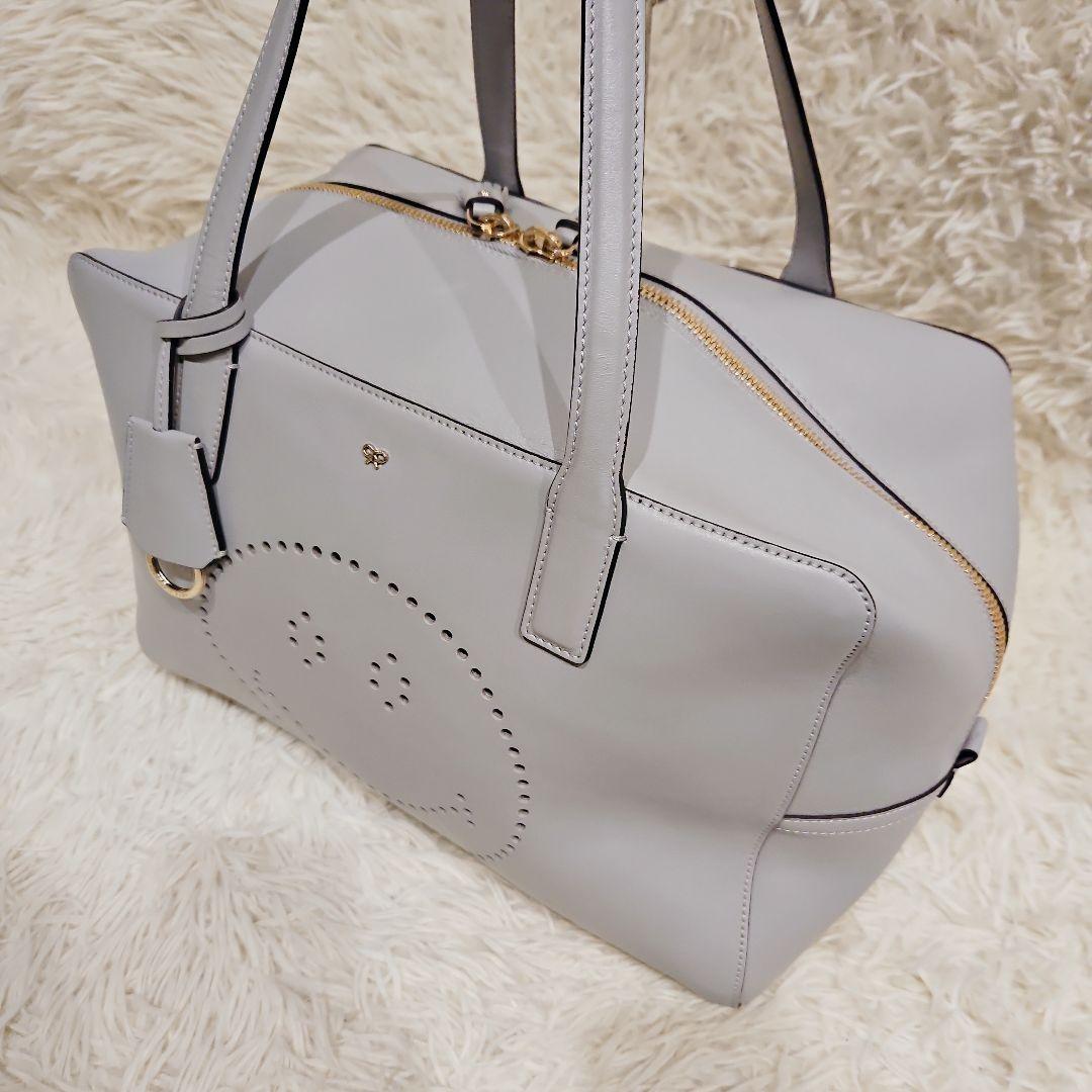 極美品 アニヤハインドマーチ ボストンバッグ スマイリー 大容量 トートバッグ