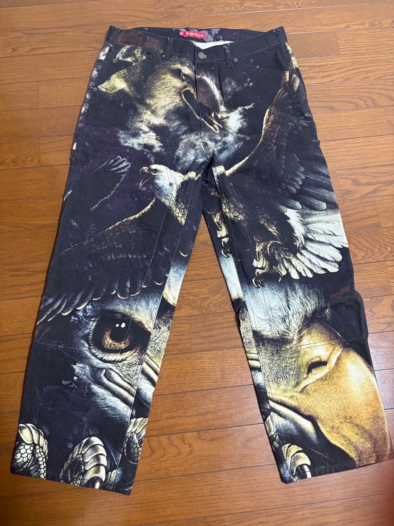【新品・34】Supreme Eagle Double Knee Pant 黒