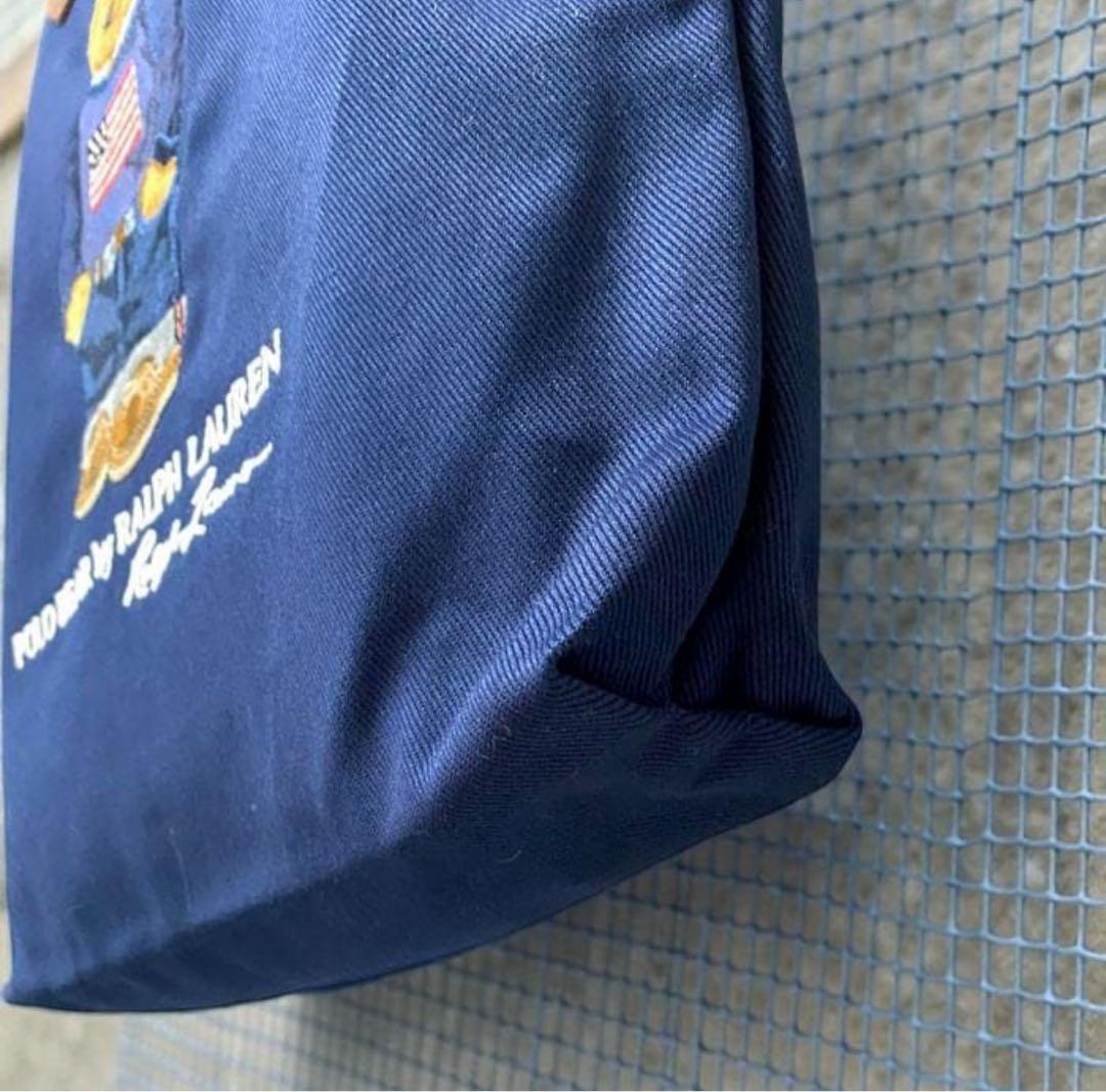 ポロ ラルフローレン ポロベア 刺繍 トートバッグ ネイビー