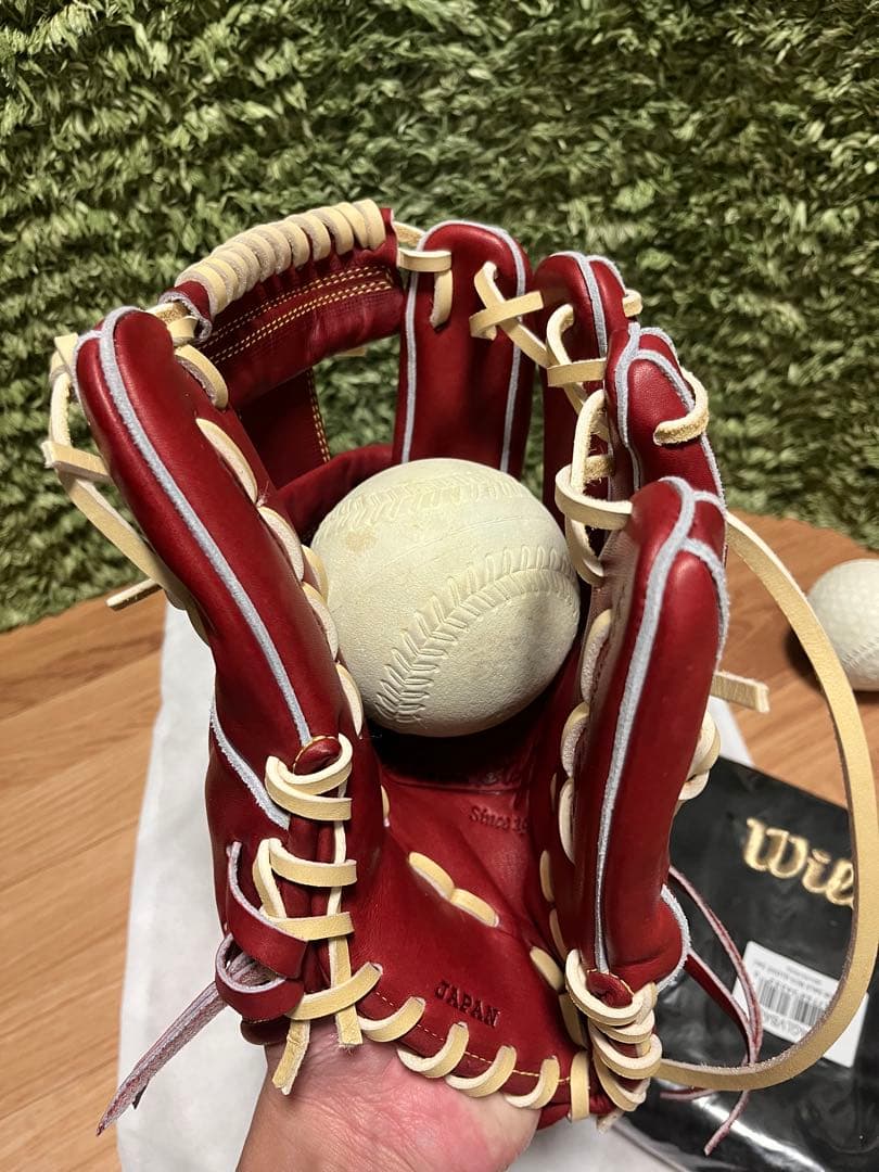 ウィルソンスタッフ 硬式グラブ 1723型 ブリック×キャメル紐