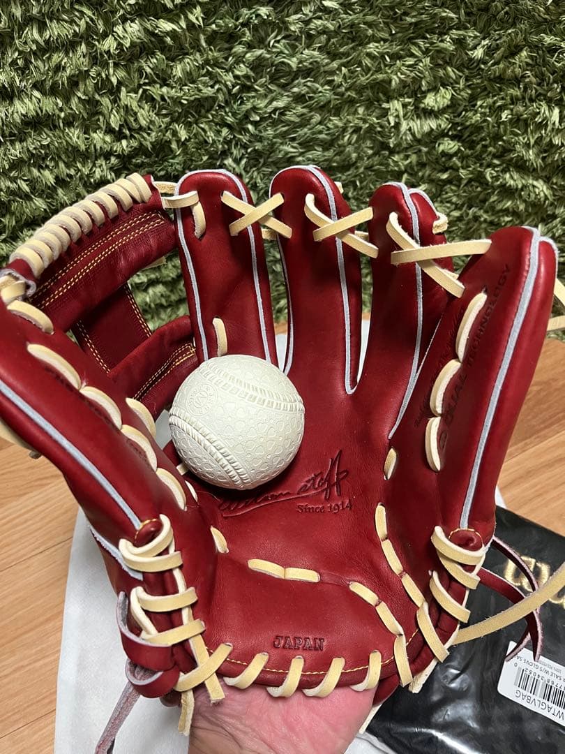 ウィルソンスタッフ 硬式グラブ 1723型 ブリック×キャメル紐