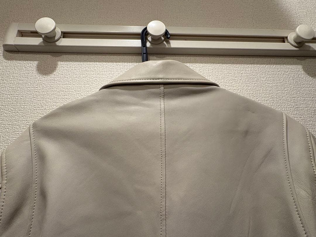 【#monkey time】 レザージャケット#白#メンズ