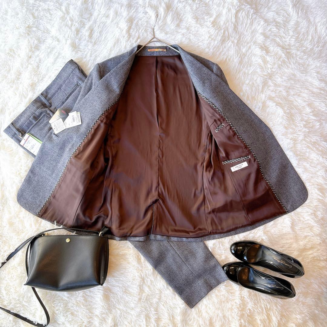 ORIHICA RHYME 13号 ノーカラースーツ上下 ストレッチ