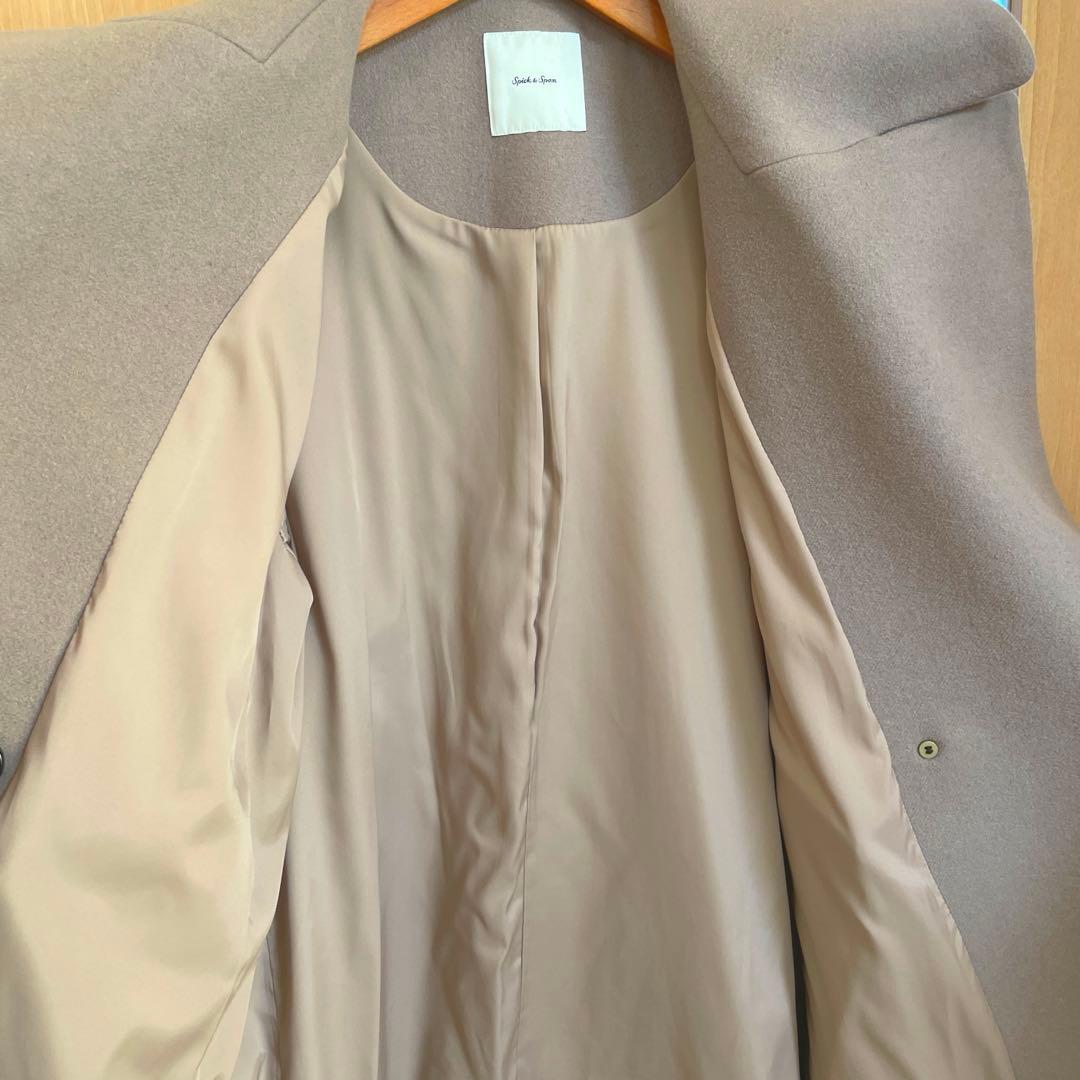 ☆なし☆スピックアンドスパン定価47,300円Wラペルチェスターコート34