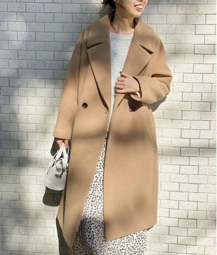 ☆なし☆スピックアンドスパン定価47,300円Wラペルチェスターコート34