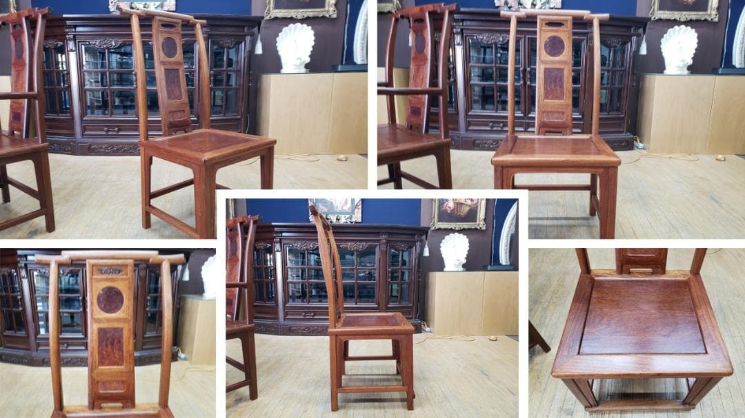 晴香中古雑貨店　　D36　唐木家具　肘なし椅子