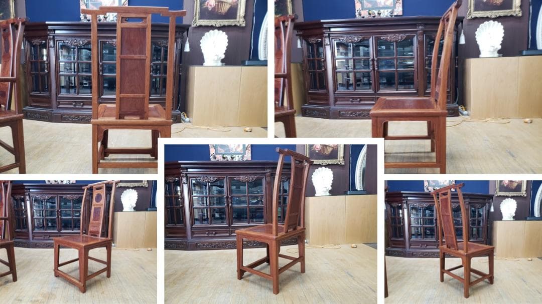 晴香中古雑貨店　　D36　唐木家具　肘なし椅子