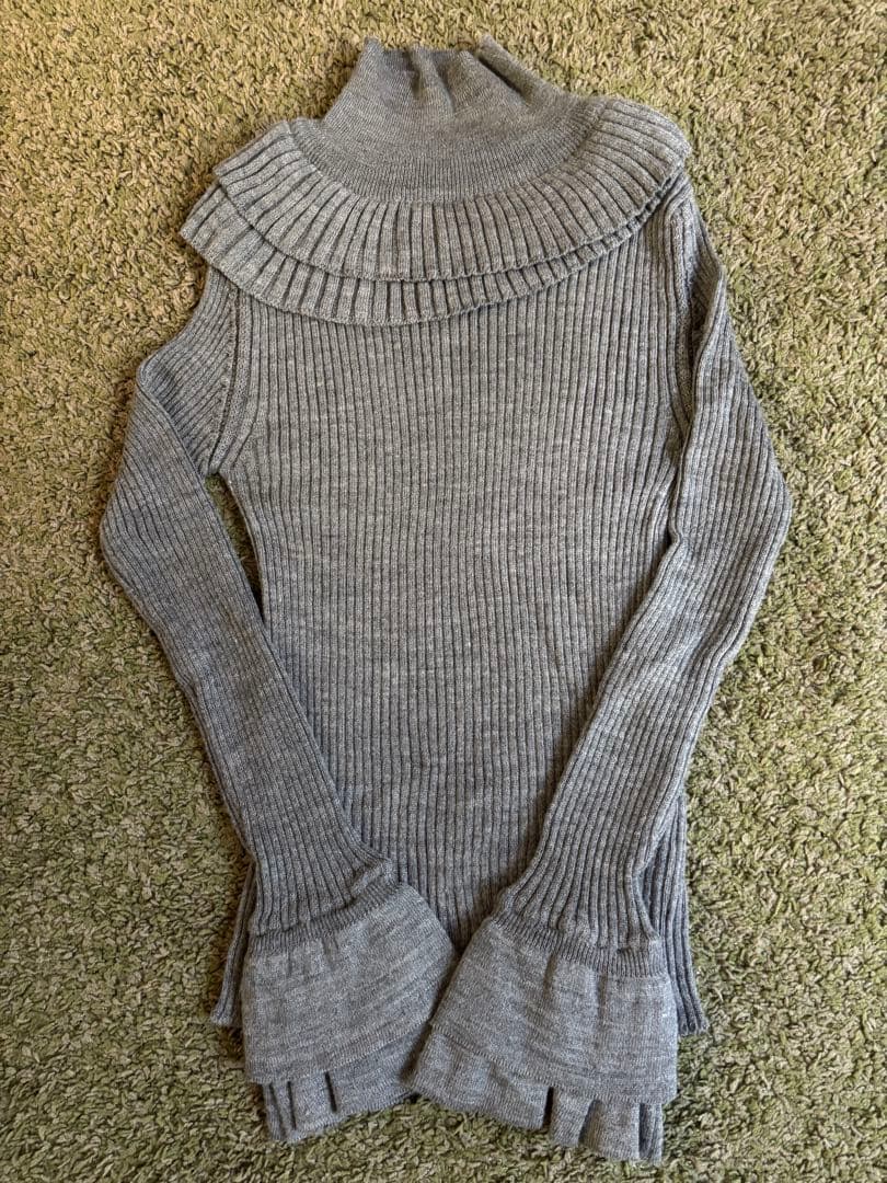 cygne シーニュ　ネックフリルリブニット　kuu-chan