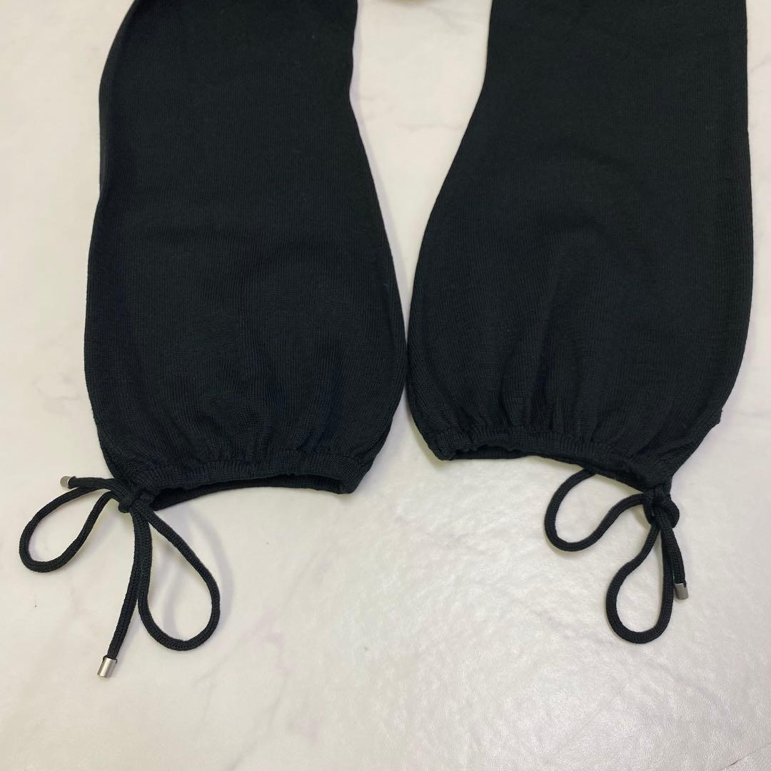 希少★LEONARD ニットワンピース 花柄 シルク ラインストーン L