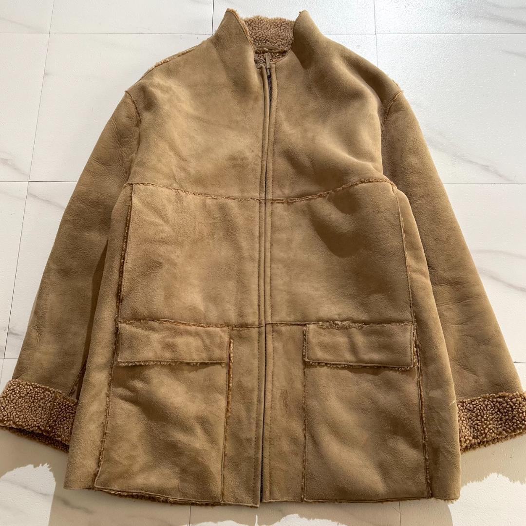 最高級　エルメネジルドゼニア　リアルムートン　シアリング　ジャケット　XL