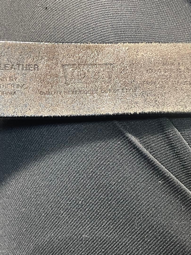 希少　Levi’s オールドレザー　レザーベルト 本革 ヴィンテージ　ブラック