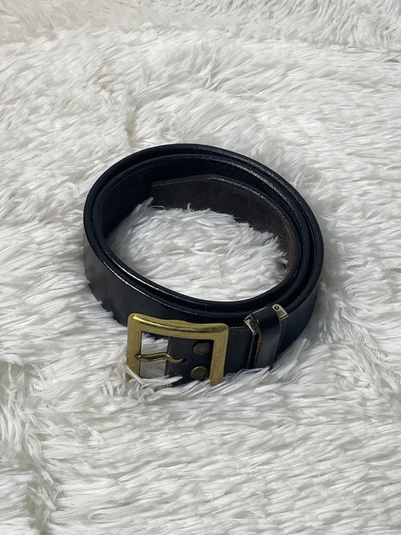 希少　Levi’s オールドレザー　レザーベルト 本革 ヴィンテージ　ブラック