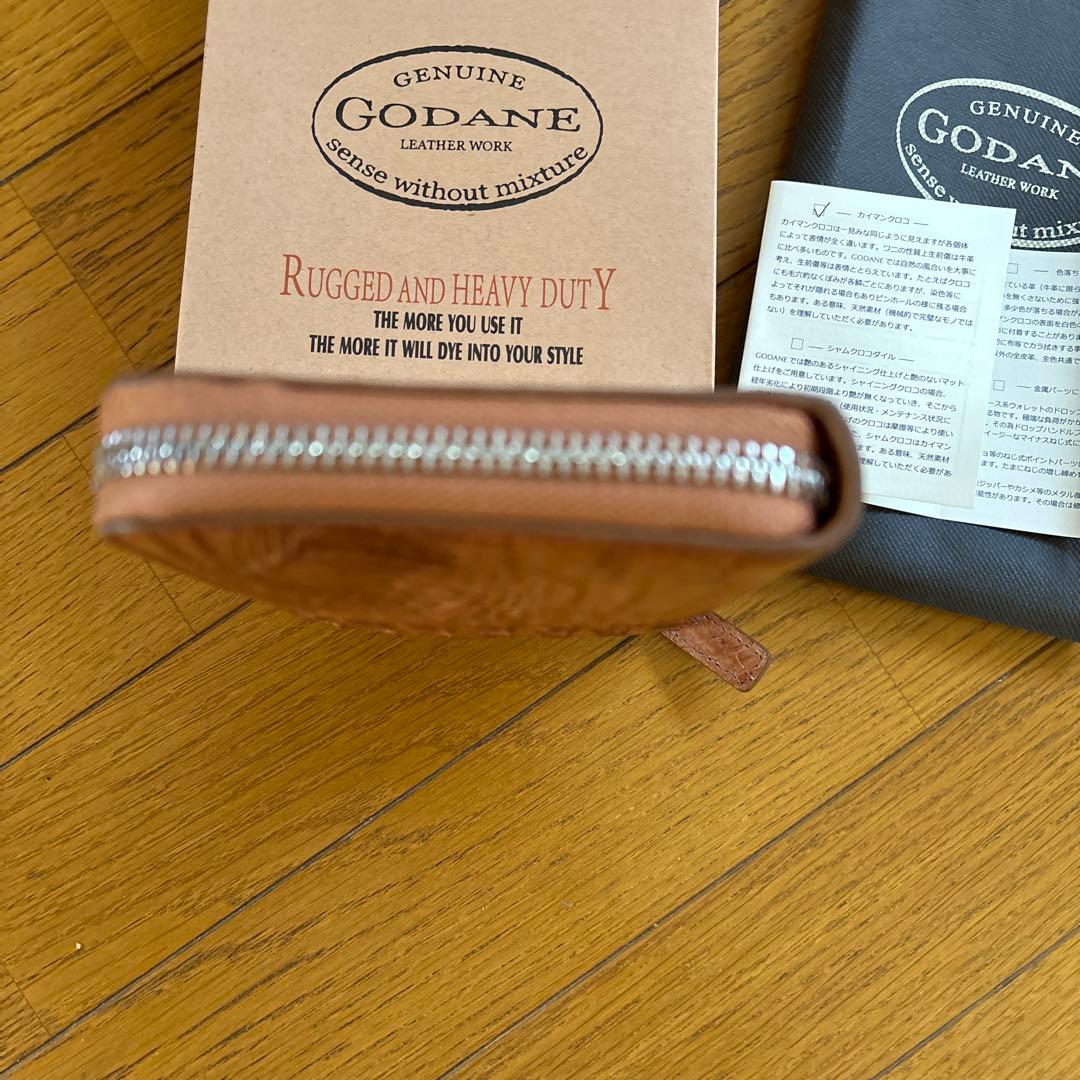 GODANE カイマン長財布　ライトブラウン