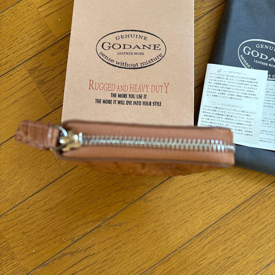 GODANE カイマン長財布　ライトブラウン