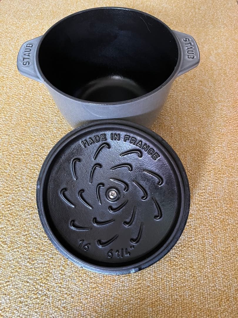 STAUB ストウブ ラ ココット デ ゴハン Mサイズ グレー 16センチ