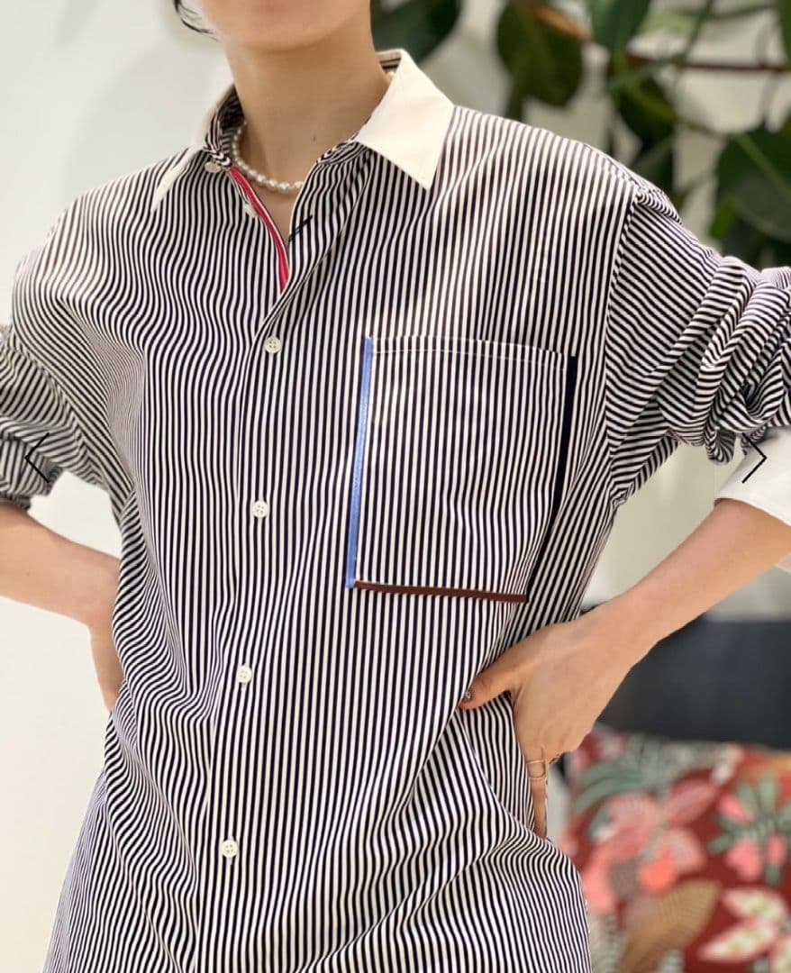 トゥモローランドビーストライプロングシャツ