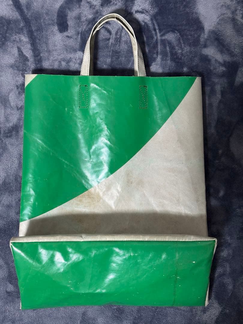 FREITAG フライターグ トートバッグ グリーン×ホワイト 大容量