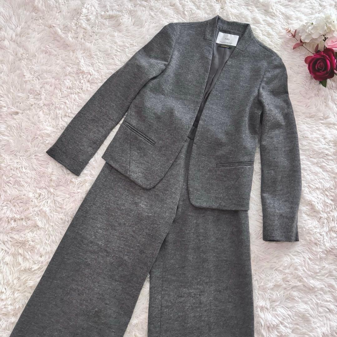 美品【INÉD】セットアップスーツ グレー 9号 ◆ フロントホック日本製