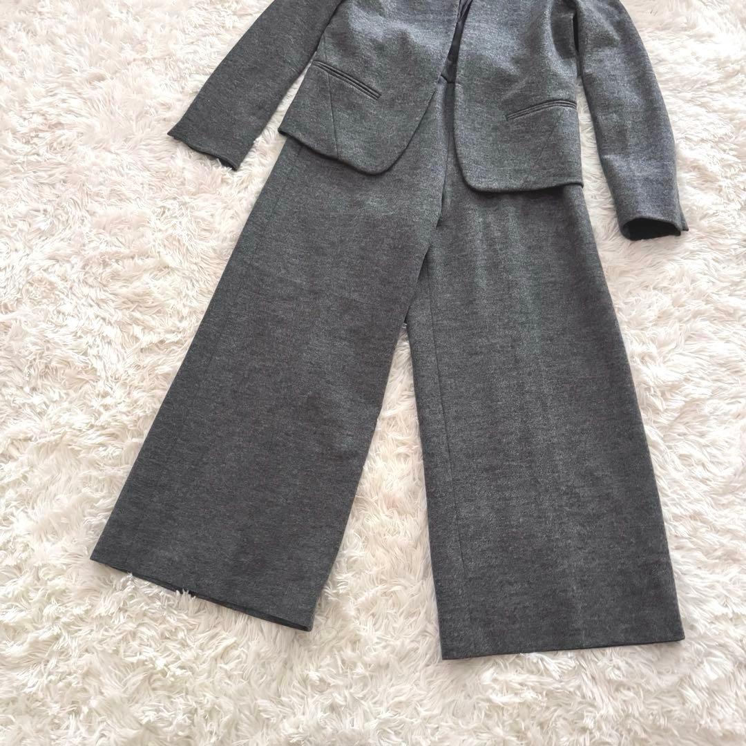 美品【INÉD】セットアップスーツ グレー 9号 ◆ フロントホック日本製