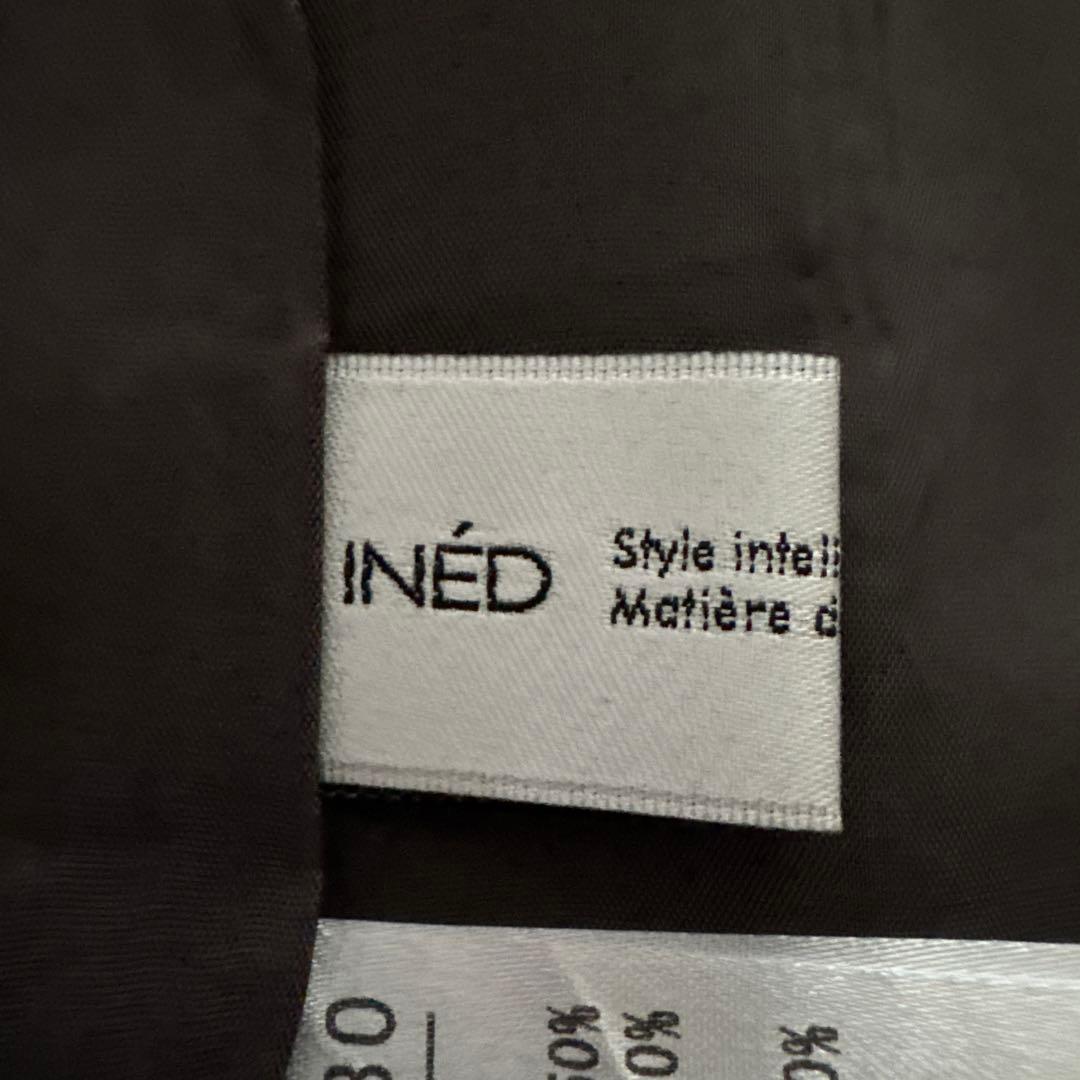 美品【INÉD】セットアップスーツ グレー 9号 ◆ フロントホック日本製