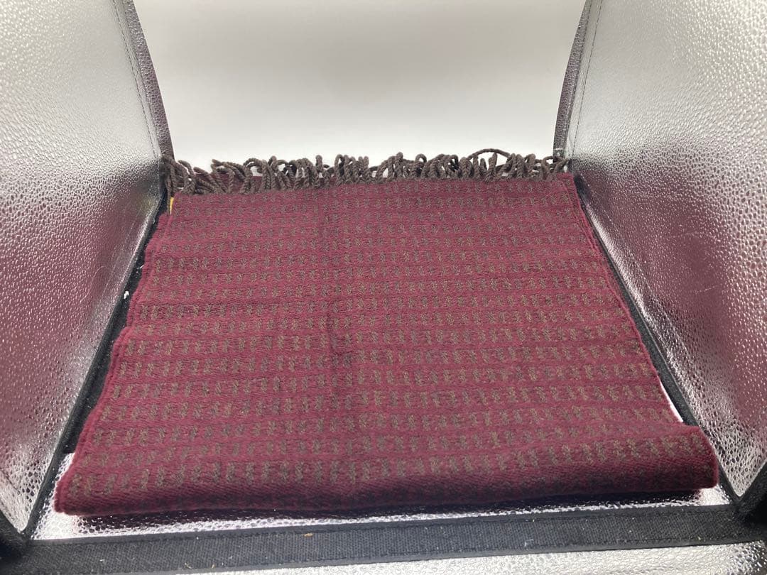 FENDI マフラー　ズッキーノ　赤紫　ワインレッド　正規品　送料無料