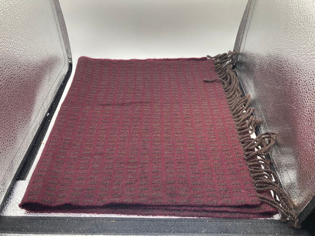 FENDI マフラー　ズッキーノ　赤紫　ワインレッド　正規品　送料無料