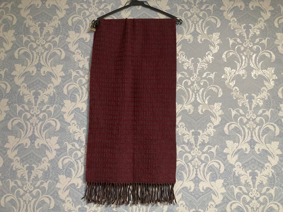 FENDI マフラー　ズッキーノ　赤紫　ワインレッド　正規品　送料無料