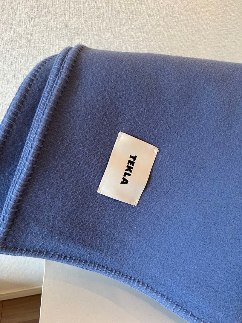 TEKLA テクラ　ブランケット　130×180 ブルー