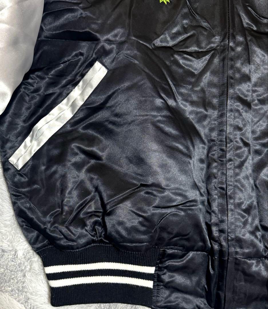 美品 横須賀 プリンス商会 スカジャン 日本製 刺繍 中綿入り 龍 富士山 XL