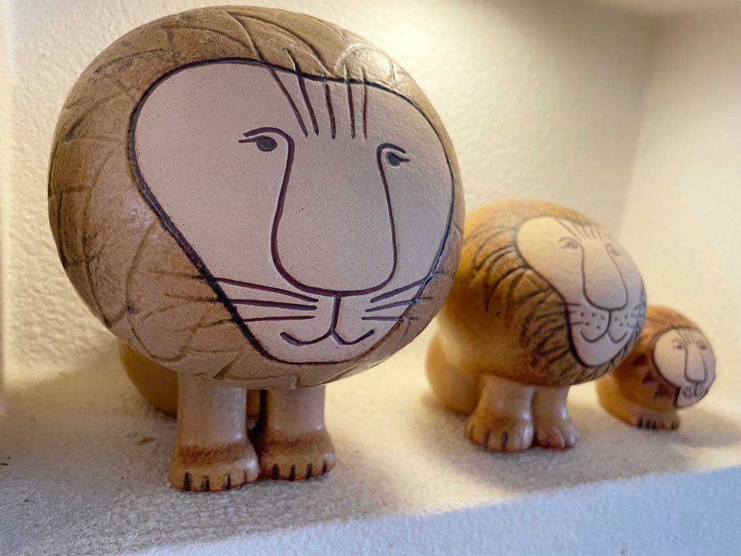 【美品】　リサラーソン　ライオン　置物