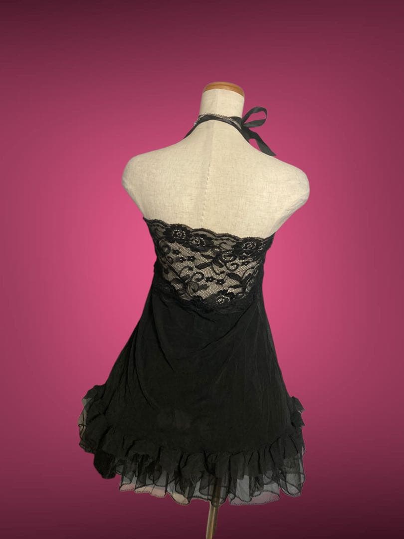 レア00s薔薇黒ゴシックレース姫ギャルy2kフェアリーグランジキャミランジェリー