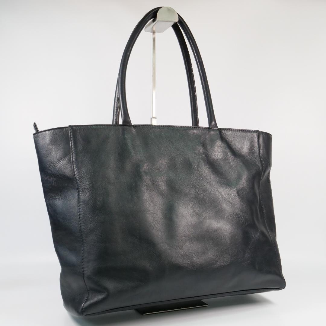 美品✨ ユナイテッドアローズ トートバッグ ダークネイビー レザー A4可