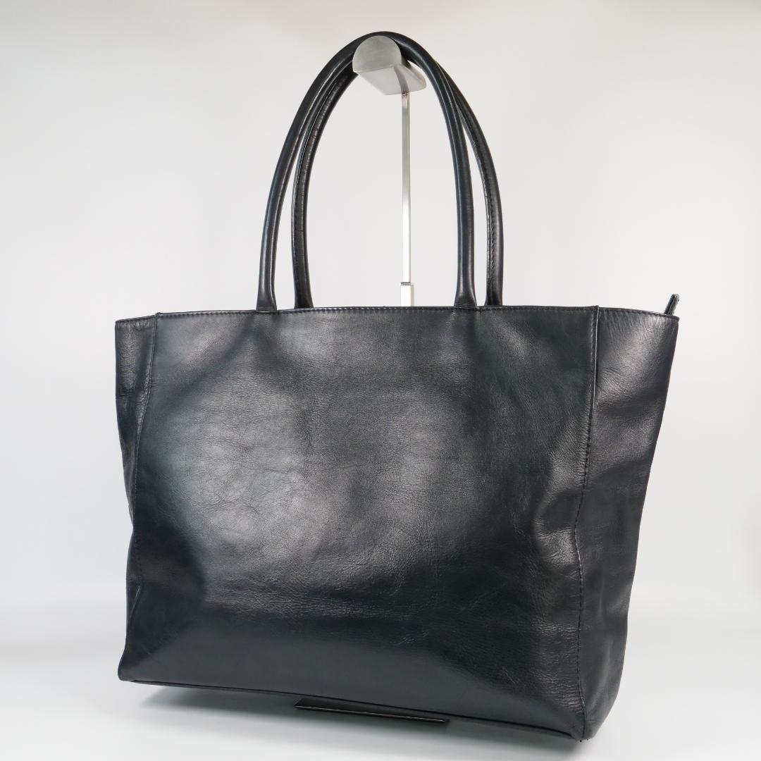 美品✨ ユナイテッドアローズ トートバッグ ダークネイビー レザー A4可