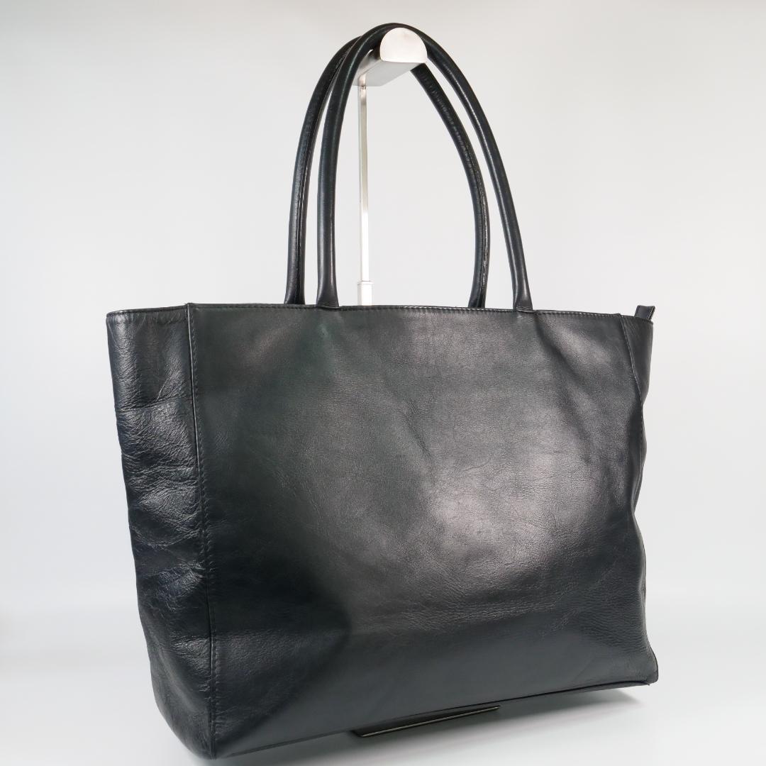 美品✨ ユナイテッドアローズ トートバッグ ダークネイビー レザー A4可