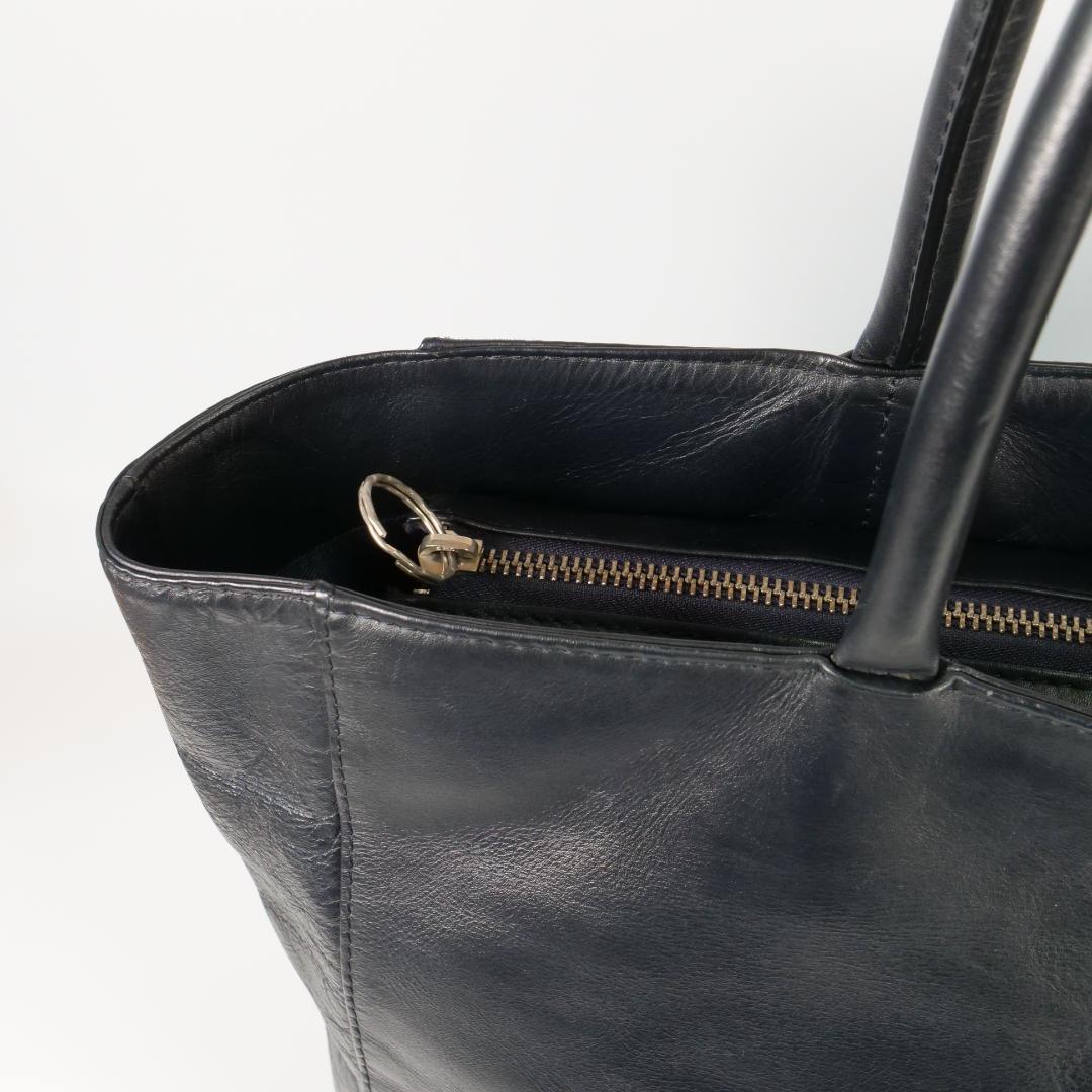 美品✨ ユナイテッドアローズ トートバッグ ダークネイビー レザー A4可