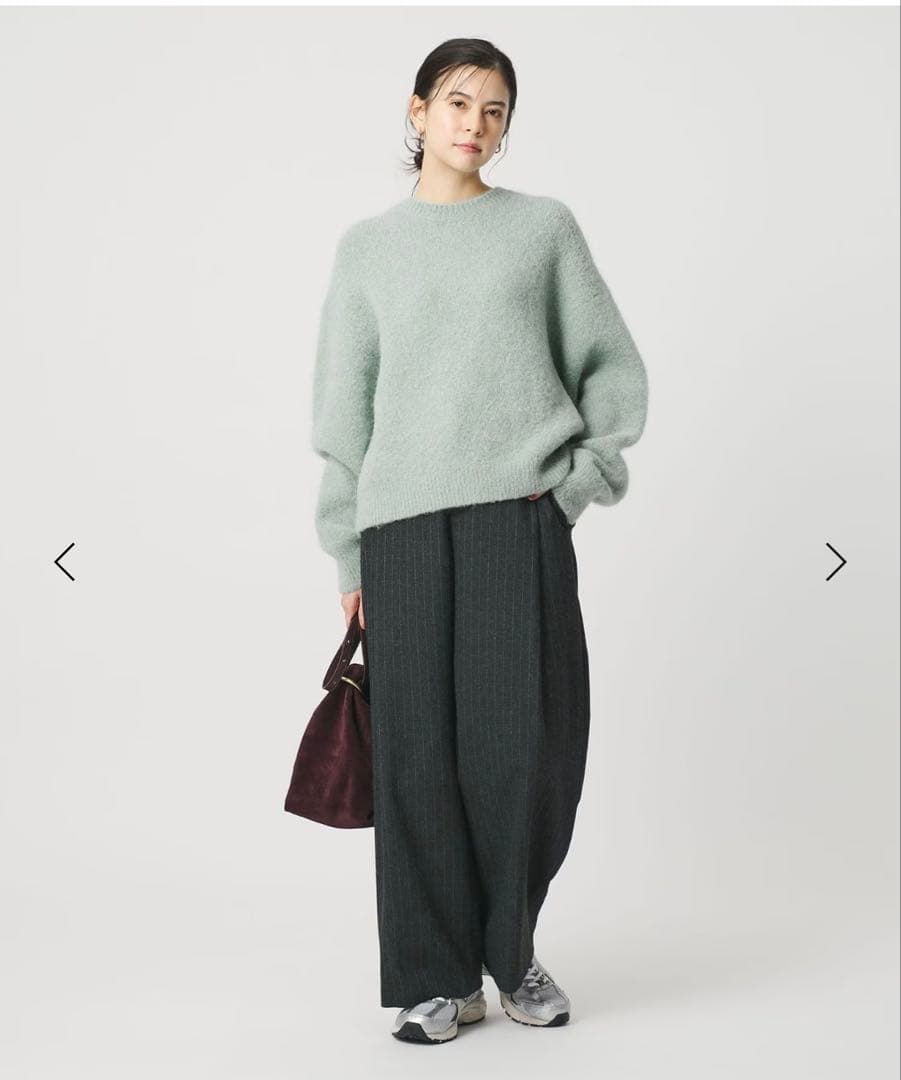 アルパカブレンド シャギー ニットプルオーバー