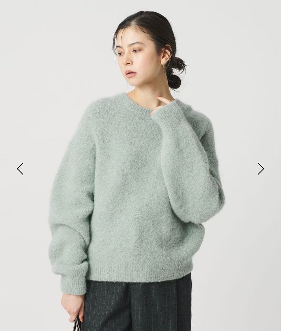 アルパカブレンド シャギー ニットプルオーバー