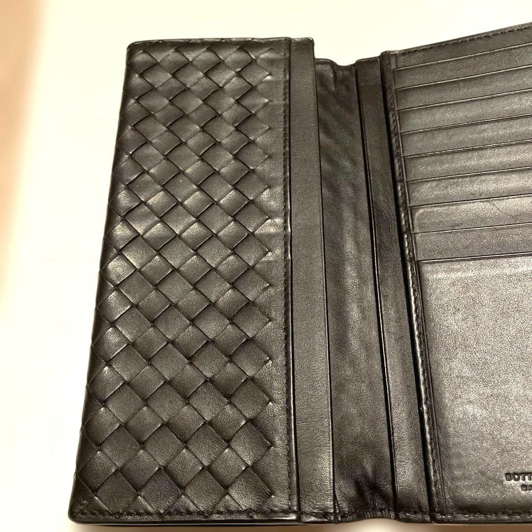 BOTTEGA VENETA イントレチャート長財布レザーブラック【メンズ】