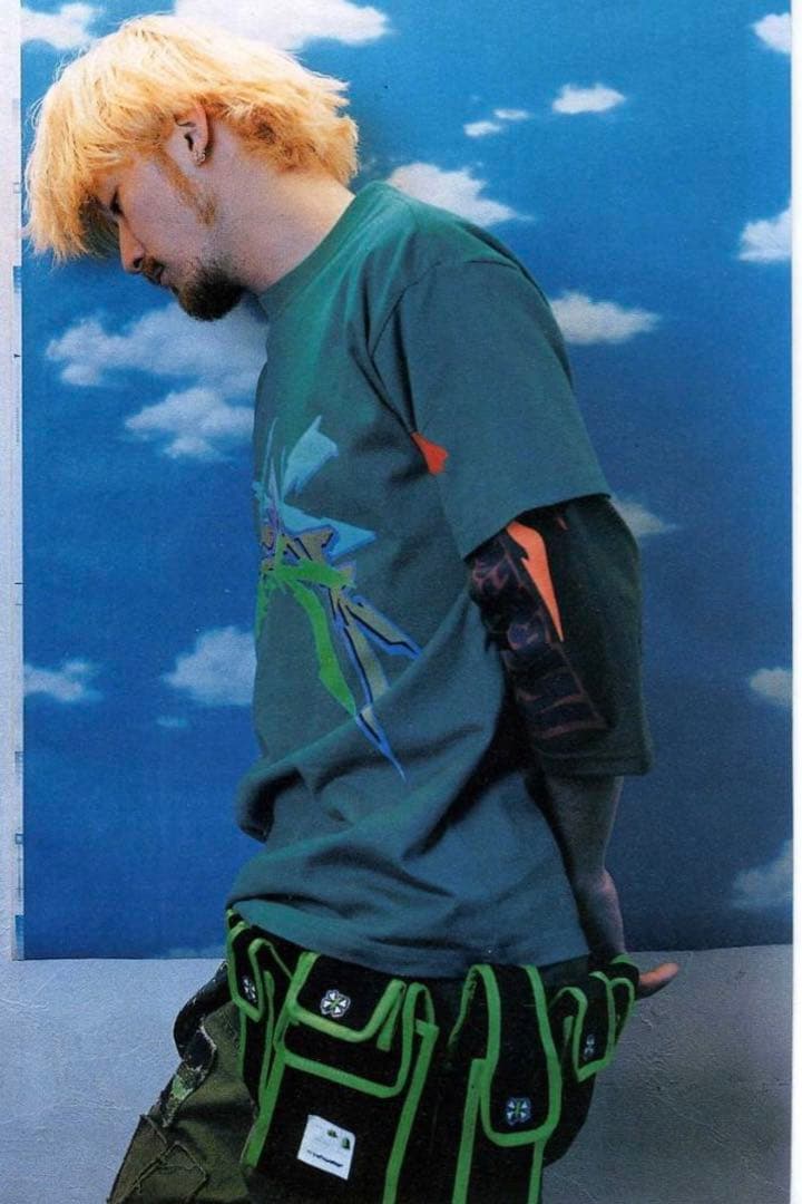 アンダーカバー 嵌め絵期 6連ポーチ 黒x蛍光緑